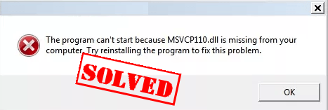 msvcr110 dll missing windows 10 download